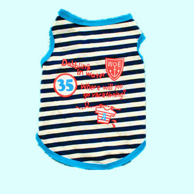 Playera de Algodón a Rayas Transpirable para Perros - Image 10