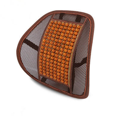 Cojín Lumbar Dual Uso Madera de Olivo Transpirable para Auto y Casa