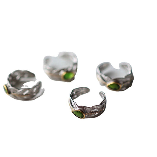 Anillo de Pluma en Diopsida Natural - Lujo Accesible - Image 7