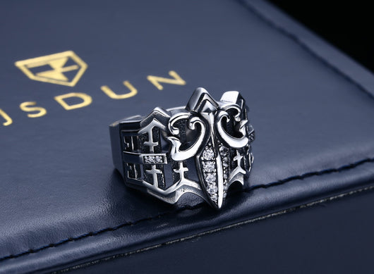 Anillo de Ancla Hueca en Plata 925 Estilo Punk Vintage para Hombre - Image 8