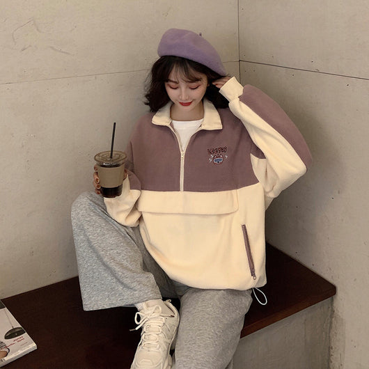 Abrigo Suéter de Lana Cordero para Niñas Plus - Terciopelo Grueso Tendencia - Image 8