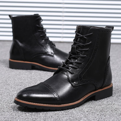 Botas de Cuero Estilo Británico Talla Grande para Hombre - Image 29
