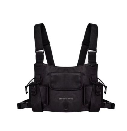 Chaleco Táctico Hip Hop Multiusos con Bolsa de Pecho - Verde Fluorescente - Image 16