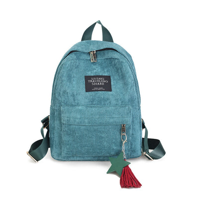 Mochila de Pana Casual para Estudiantes - Diseño Clásico y Resistente - Image 11
