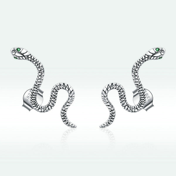 Aretes de Plata con Textura Serpiente y Signo Zodiacal Personalizados