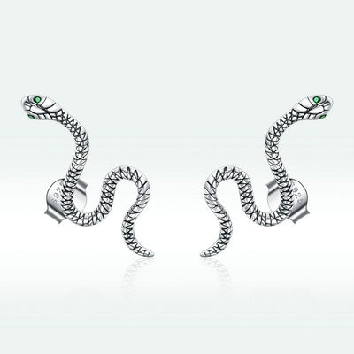 Aretes de Plata con Textura Serpiente y Signo Zodiacal Personalizados
