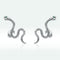Aretes de Plata con Textura Serpiente y Signo Zodiacal Personalizados