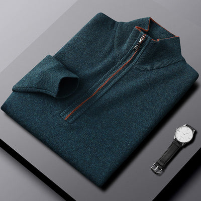 Suéter Casual para Hombre con Cuello Cremallera - Abrigo Grueso y Cálido - Image 5