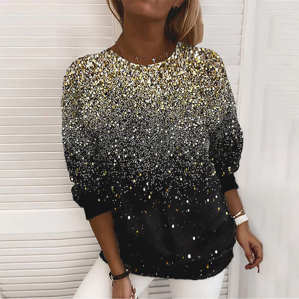 Blusa Casual Estampado Gotas de Lluvia para Mujer
