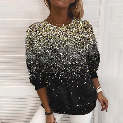 Blusa Casual Estampado Gotas de Lluvia para Mujer - Image 2