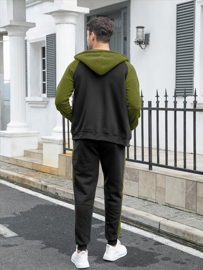 Sudadera con Capucha Raglan Bicolor para Hombre - Casual y Deportivo - Image 30