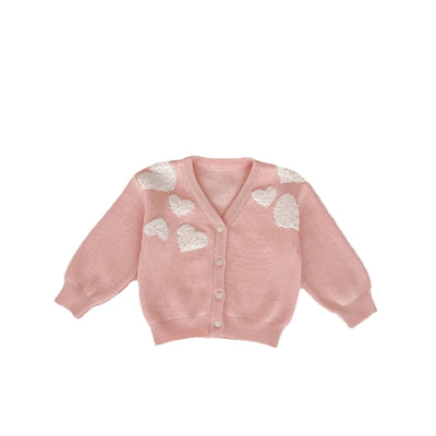 Suéter Abrigo para Bebé Niña con Bordado Love - Image 5