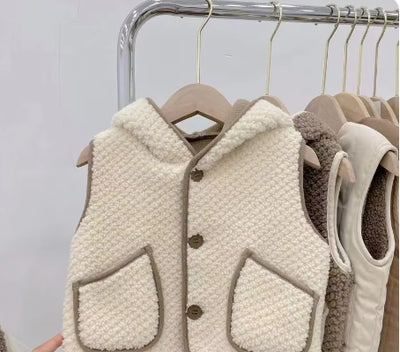 Chaleco con Capucha de Lana de Cordero - Abrigo Elegante y Versátil - Image 19