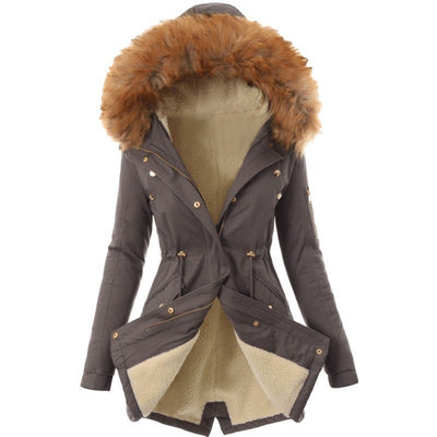 Chaqueta Acolchada Slim Fit con Capucha y Cierre - Abrigo Cálido para Mujer - Image 3