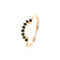 Anillo de Plata Esterlina con Circón Negro