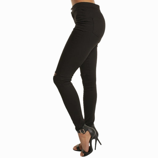 Pantalones Vaqueros Rotos a la Rodilla con Stretch - Image 3