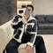 Chaqueta de Piel Fusión Francesa y Estilo Coreano