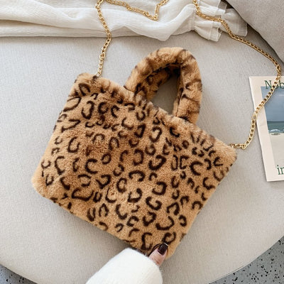 Bolso Tote Leopardo con Cadena y Correa Crossbody - Image 141