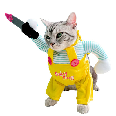 Disfraz de Gato Asesino Amarillo - Ropa Creativa para Mascotas - Image 2