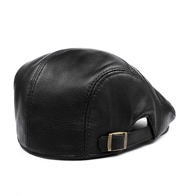 Boina de Cuero Genuino para Hombre - Estilo Clásico Coreano Otoño Invierno - Image 4