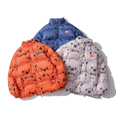 Abrigo Acolchado de Algodón Little Bear para Amantes de la Moda - Image 3