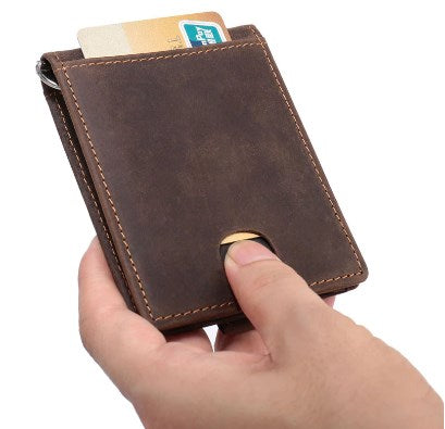 Cartera Artesanal de Cuero con Protección Radioeléctrica
