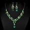 Conjunto de Joyería para Novia - Collar y Aretes con Diamantes Transparentes Importados