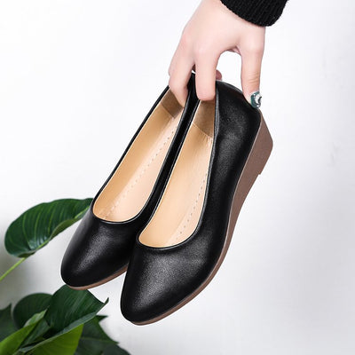 Zapatos Mocasín Cómodos con Tacón Bajo Estilo Coreano - Otoño - Image 10