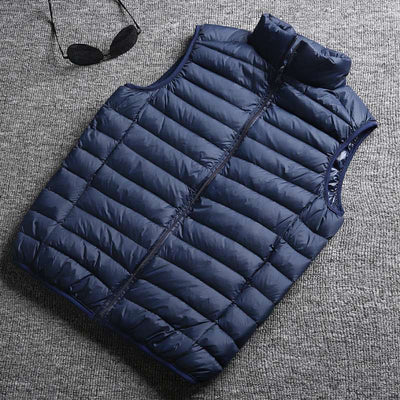 Chaleco sin mangas de plumón de pato blanco ultraligero para invierno - Image 5