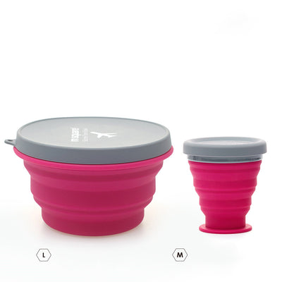 Kit de Cubiertos Plegables con Tazón de Silicona para Viajes y Camping - Image 10