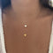 Bohemian Fashion Simple Pearl Love Double Clavicle Chain Necklace Golden