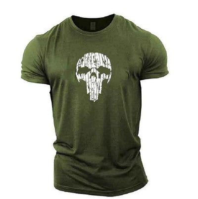 Playera Deportiva de Algodón Puro con Estampa Calavera Rota - Image 4