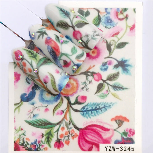 Stickers de Arte en Uñas con Globo Aerostático y Flores - Image 21