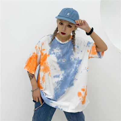 Camiseta Tie Dye Suelta de Manga Corta - Image 2