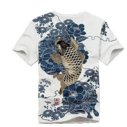 Playera Manga Corta con Calamar Bordado