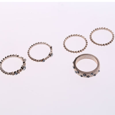 Set de 5 Anillos Apilables Estilo Bohemio en Tono Oro Rosa - Image 22