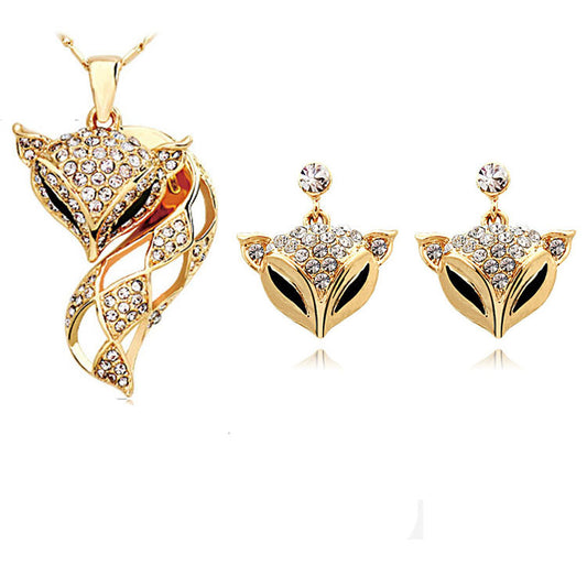 Conjunto de Collar y Aretes Zorro Elegante - Image 2