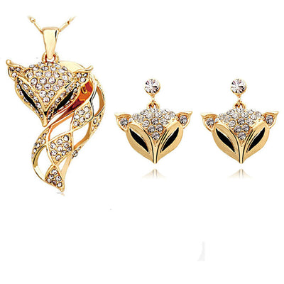 Conjunto de Collar y Aretes Zorro Elegante - Image 2