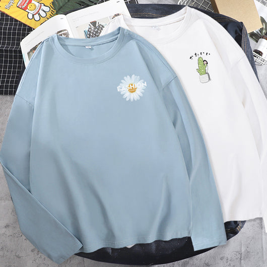 Camiseta de Algodón de Manga Larga para Mujer - Image 43