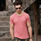 Camiseta Básica Slim Fit Cuello Redondo - Colores Lisos Primavera Verano