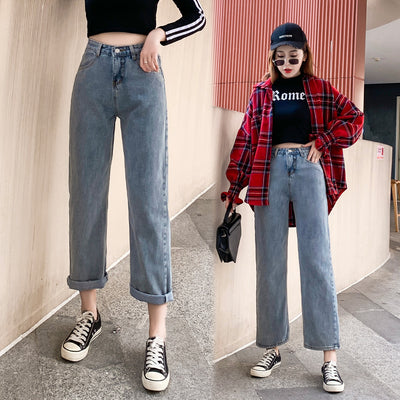 Jeans Vintage de Cintura Alta y Pierna Ancha para Mujer - Image 9