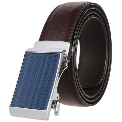 Cinturón de Cuero Genuino con Hebilla Automática para Hombre - Estilo Ejecutivo - Image 18