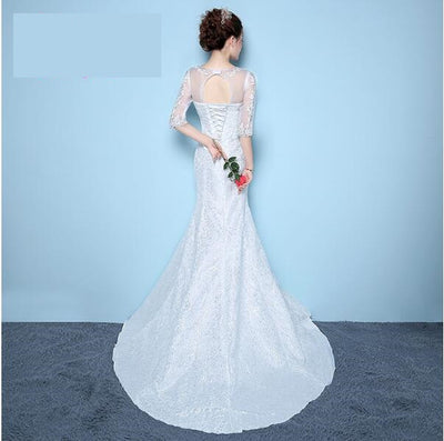 Vestido de Novia Cola Sirena con Cintura Ajustada - Image 12