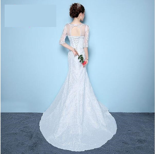Vestido de Novia Cola Sirena con Cintura Ajustada - Image 12
