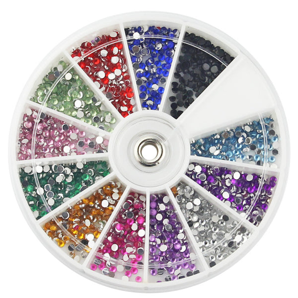 Uñas Postizas con Brillantes - 12 Colores Deslumbrantes