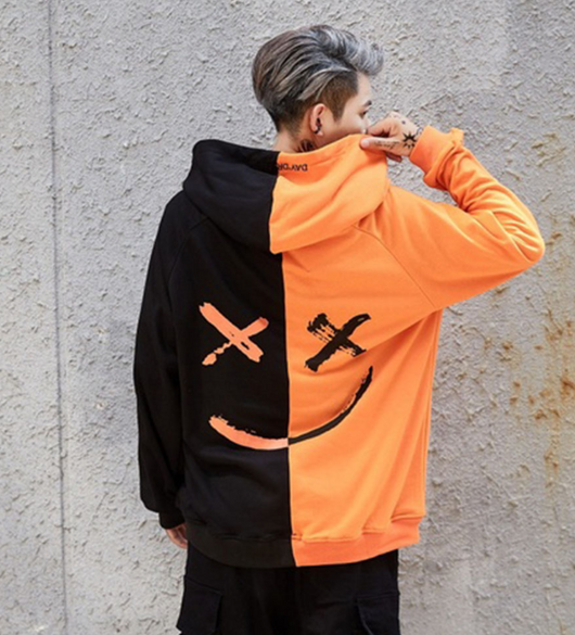 Suéter Hoodie para Hombre con Detalles de Costura en Contraste - Image 3