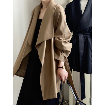 Chaqueta Cortavientos Suelta con Solapa Ancha para Mujer - Colección Otoño - Image 6