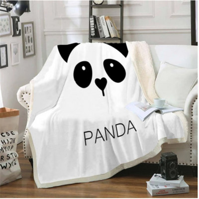 Manta de Franela Serie Panda