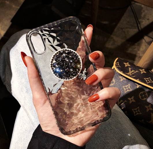 Funda Transparente con Soporte de Diamantes para iPhone XS Max, 6s Plus y Modelos Apple - Image 6