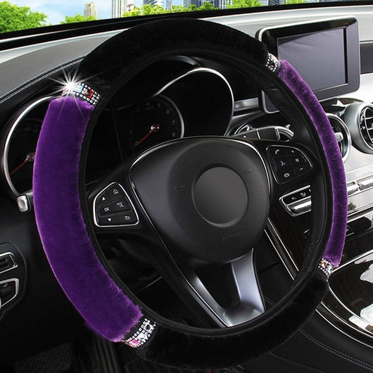 Funda de Volante Peluche Diamante Elástica Corta - Image 8